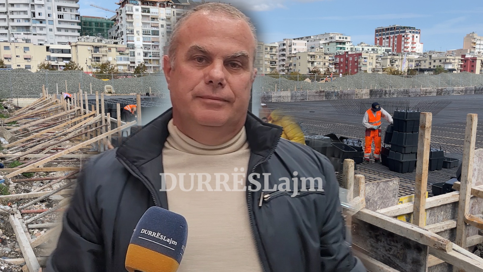 Pa leje ndërtimi, këshilltari Muka denoncon: Dje, parkimi publik i Durrësit u betonizua (VIDEO)