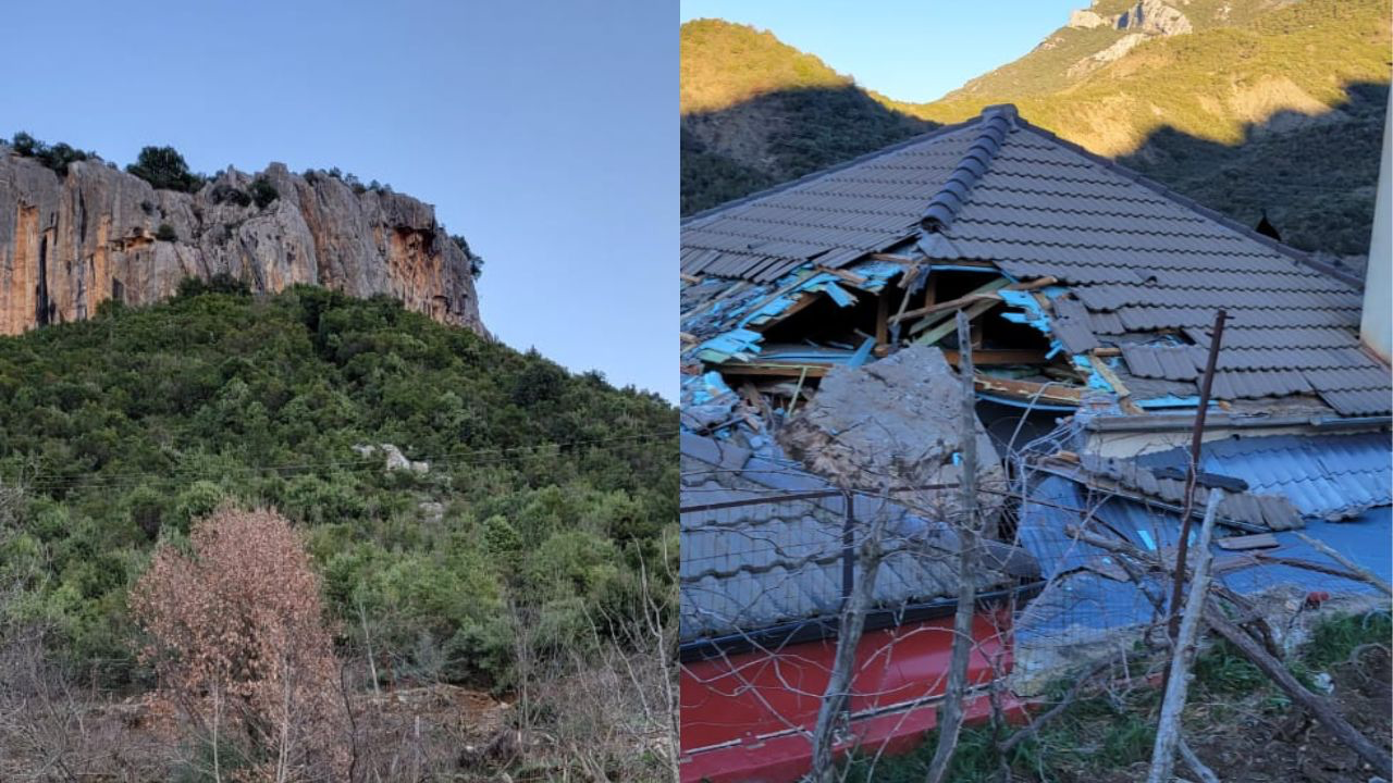 Shkëmbi bie mbi shtëpi dhe i zë këmbët teksa flinte gjumë, shpëtohet 25-vjeçari në Përmet