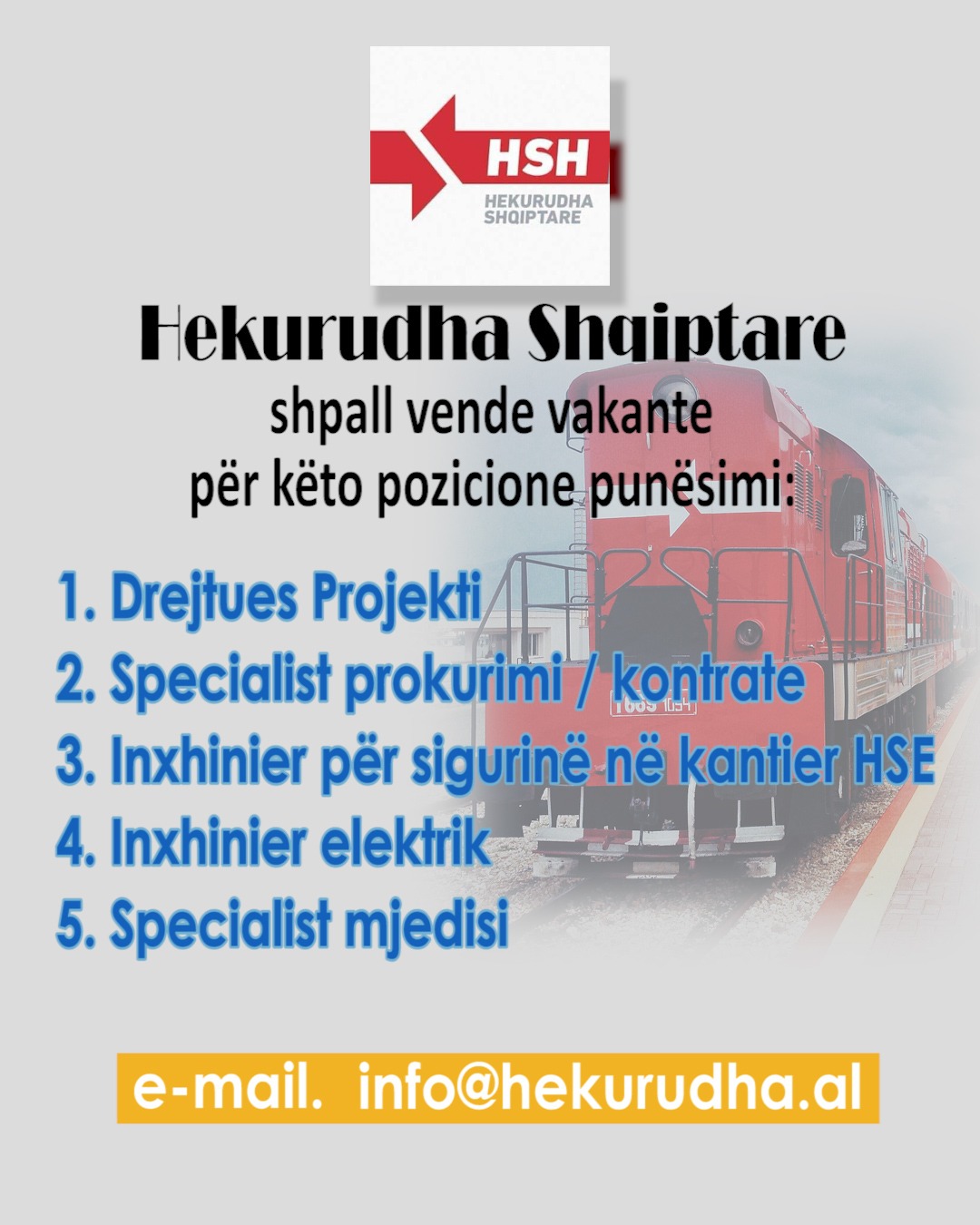 Hekurudha Shqiptare shpall vende vakante për 5 pozicione punësimi