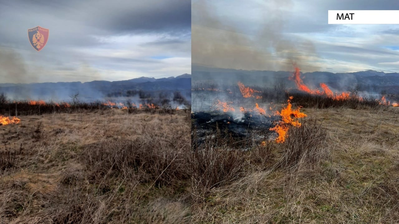 Ndezën 2 zjarre dhe dogjën rreth 3 hektarë tokë me bimësi, identifikohen autorët 