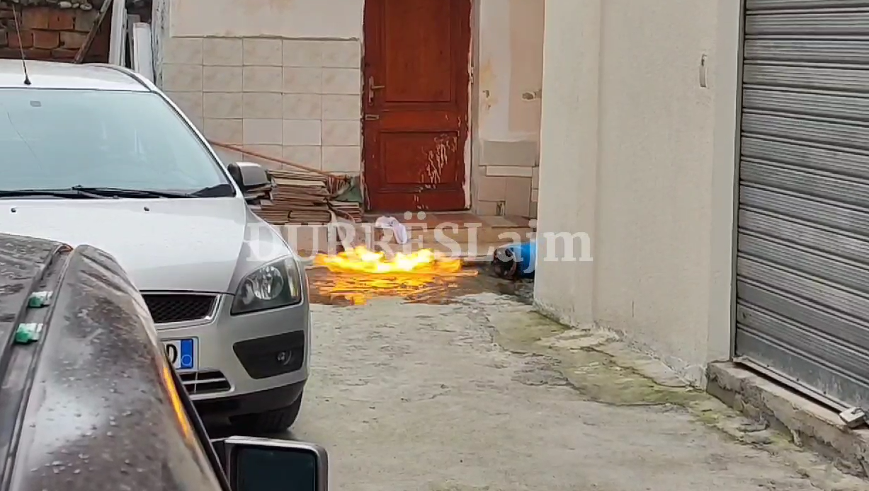 Merr flakë bombola e gazit në Durrës (VIDEO)
