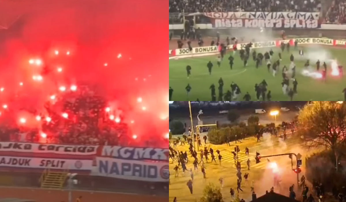 VIDEO/ Skena lufte në Kroaci, 51 huliganë të arrestuar pas ndeshjes Hajduk-Dinamo