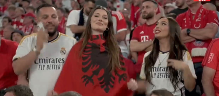 Zbulohet se kush ishte bukuroshja shqiptare që u shfaq në gjysmëfinalen e Ligës së Kampioneve dhe bëri xhiron e rrjetit