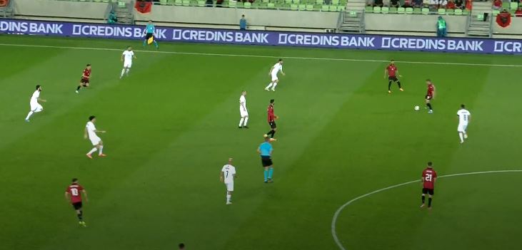 Mbyllet pjesa e parë/ Shqipëria udhëheq ndaj Azerbajxhanit falë golit të Bajramit