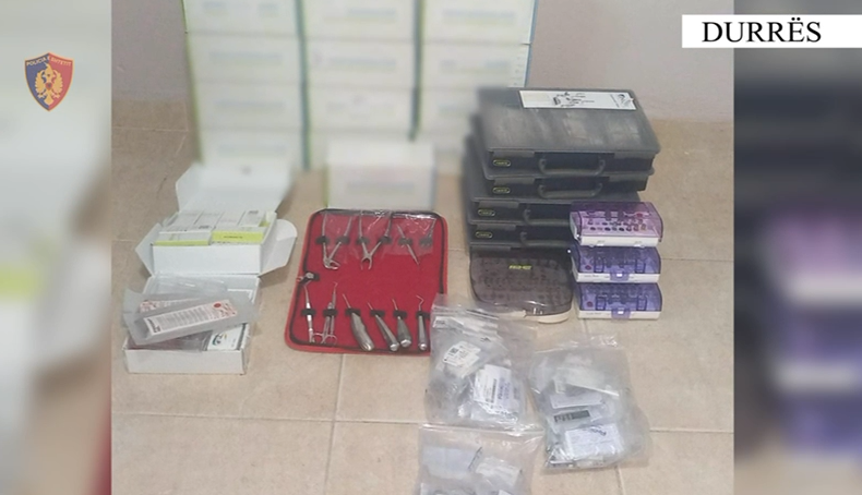 Sekuestrohen 50 mijë euro materiale dentare në Durrës, arrestohet 47-vjeçari (VIDEO)