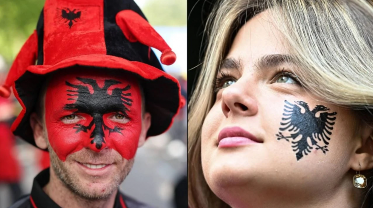 Tifozët me flamurin dhe shqiponjën/UEFA publikon fotot e tifozerisë shqiptare 