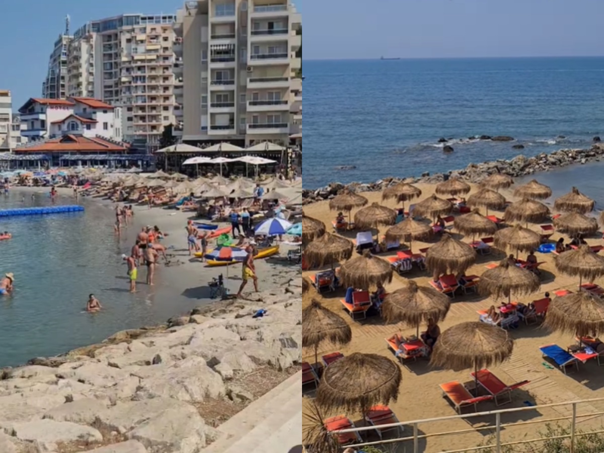 VIDEOLAJM/ Fundjava dhe temperaturat e larta mbushin me pushues plazhet e Durrësit