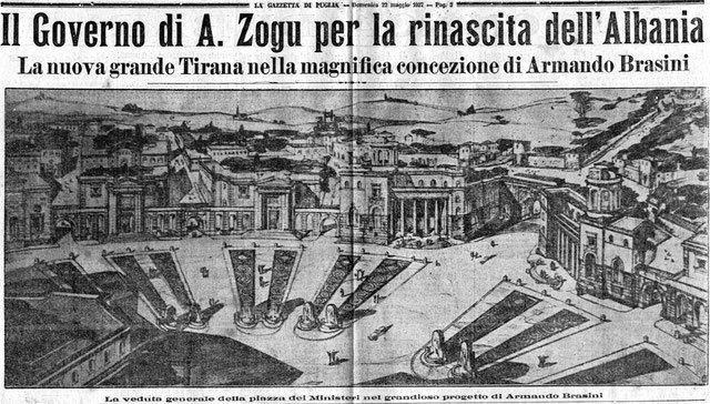 La Gazetta di Puglia (1927) / Biseda ekskluzive me Armando Brasinin, arkitektin e Tiranës së Re të zgjedhur nga Ahmet Zogu