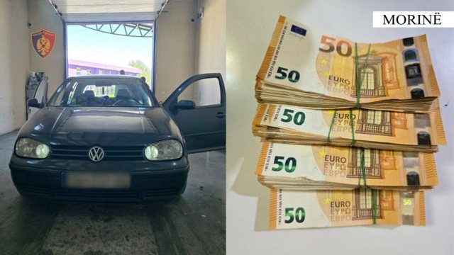 Tentoi të fuste në Shqipëri 18 mijë euro pa i deklaruar, procedohet 36-vjeçari