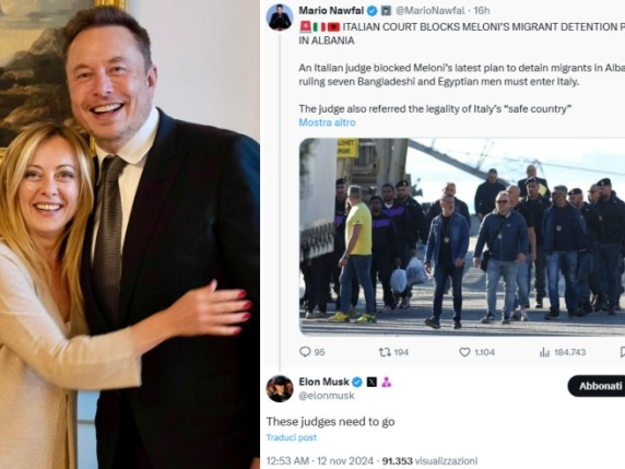 Elon Musk kundër gjyqtarëve italianë për emigrantët në Shqipëri: Ata duhet të ikin, Magjistratët: Fjalët e tij rrezik për demokracinë