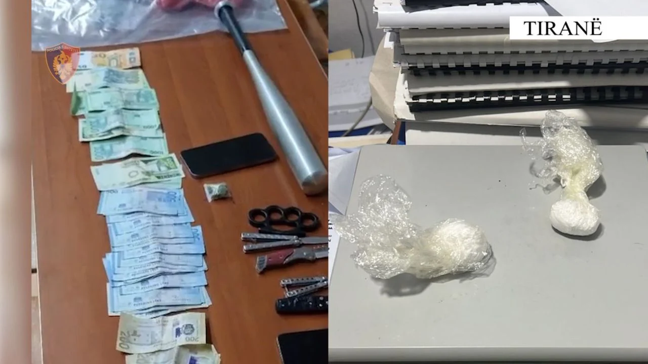 Kokainë, kanabis, armë dhe para! Arrestohen dy të rinj, nën hetim dy të tjerë