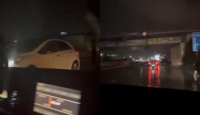 VIDEO/ Makina futet kundravajtje në autostradën Tiranë-Durrës