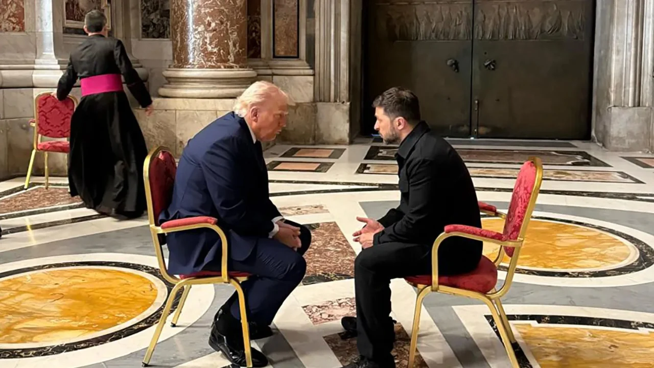 Trump dhe Zelensky takohen brenda Bazilikës së Shën Pjetrit