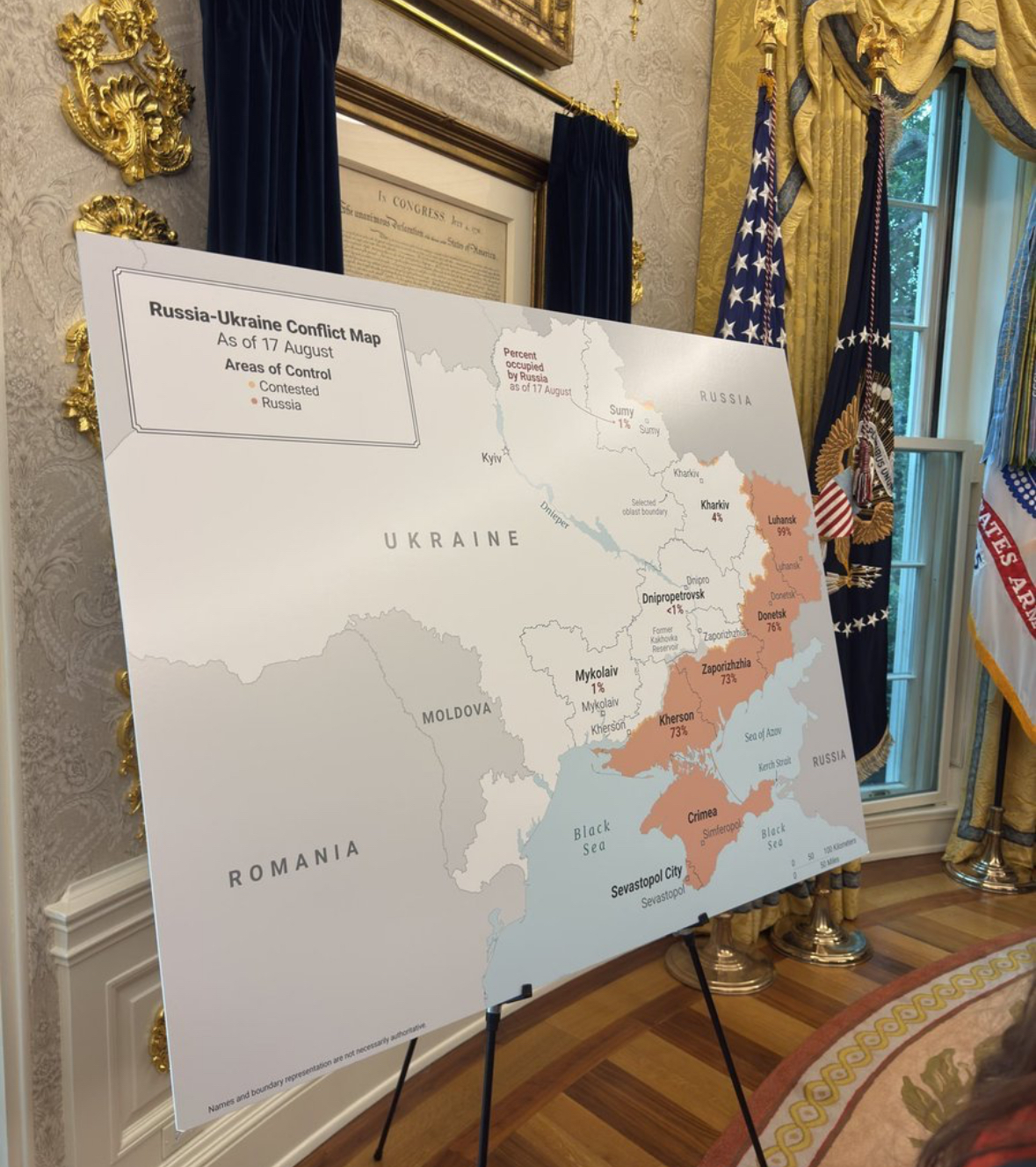 Trump presion Zelenskit me hartën e Ukrainës, i tregon zonat që kontrollojnë rusët