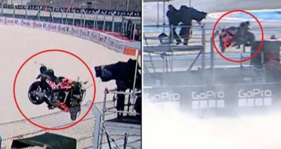 Video/ Kameramani i MotoGP-së i shpëtoi vdekjes në një incident të frikshëm