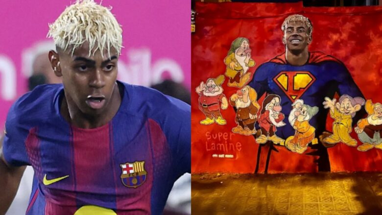 Festa e ditëlindjes ndez reagime në rrugët e Barcelonës, shkatërrohet murali i Yamal