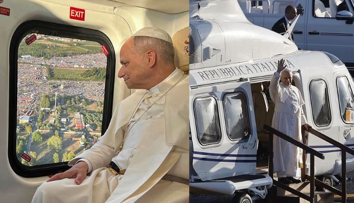 FOTO/ Vigjilja historike në Romë, Papa Leoni XIV bën hyrjen epike me helikopter para 1 mln besimtarëve