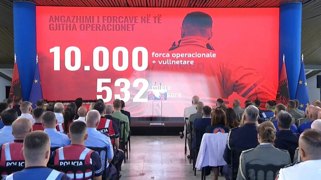 Ceremoni mirënjohjeje për forcat e angazhuara për fikjen e zjarreve