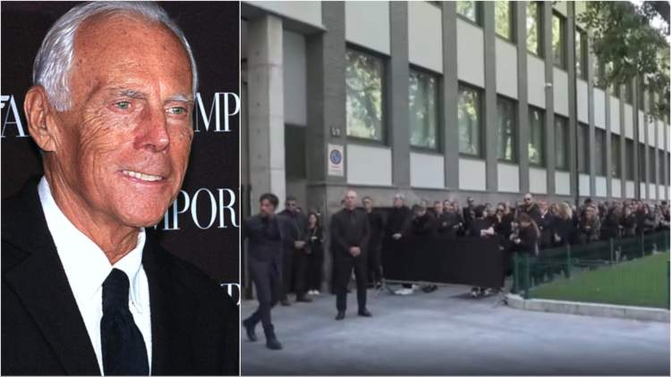 Funerali i Giorgio Armanit, qindra qytetarë në radhë për t’i dhënë lamtumirën e fundit ikonës së modës