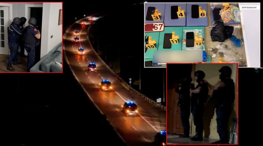 Armë zjarri, municion luftarak dhe drogë e sekuestuar! Policia Elbasan jep detaje për mega-operacionin: Ekzekutohen 25 masa sigurie “arrest me burg”