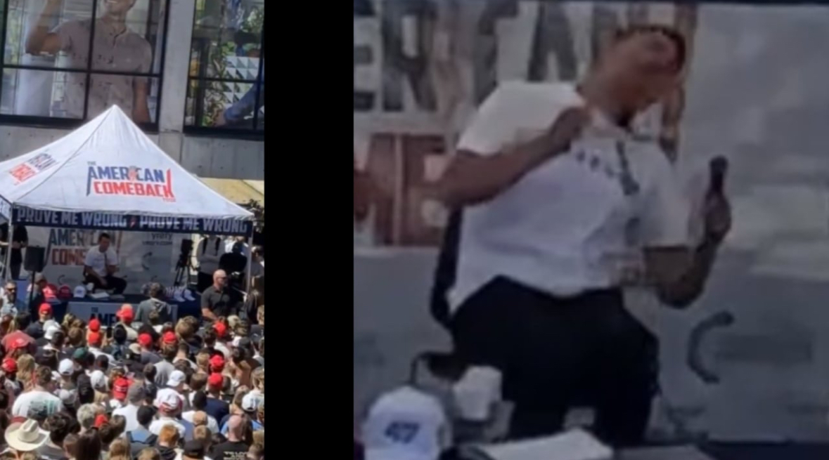 Video/ Pamje të rënda, publikohet në rrjetet sociale momenti kur aktivisti dhe aleati i Trump qëllohet në qafë