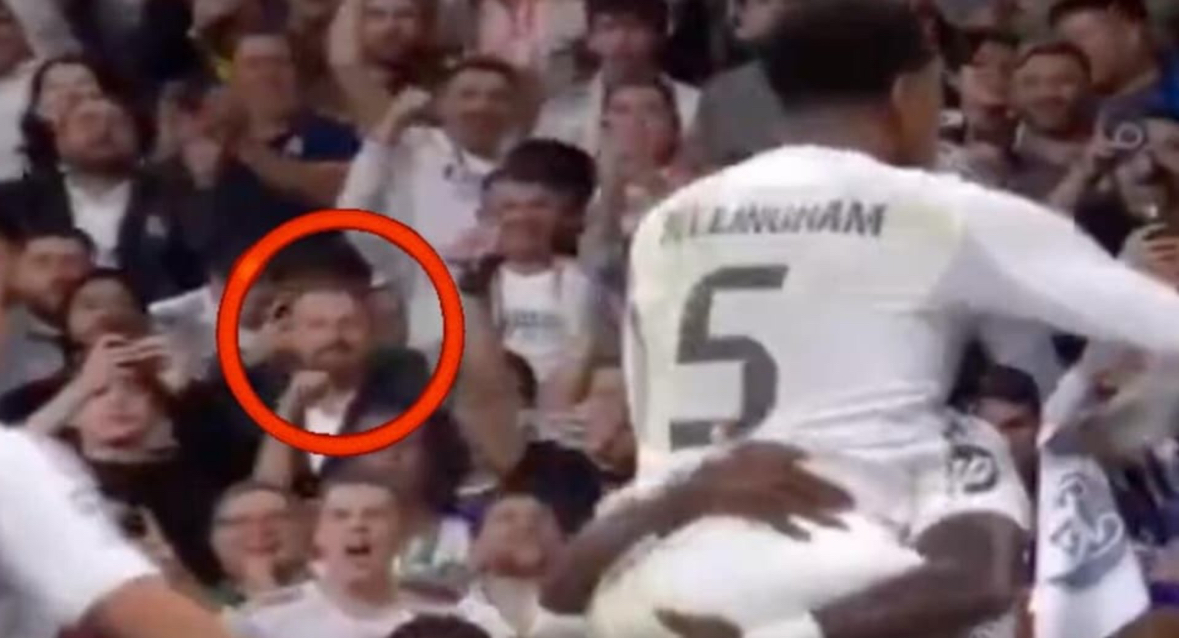 Një tifoz VIP i Interit, i gëzohet golit të Bellingham