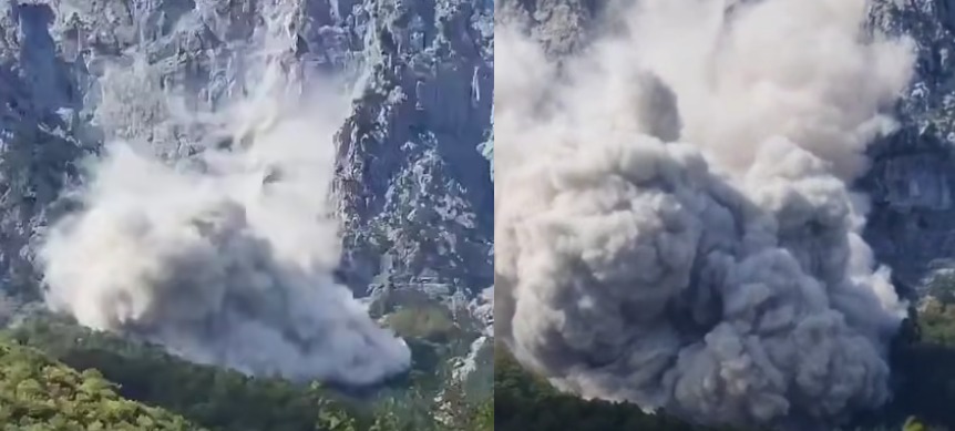 VIDEO/ Shembet masivi shkëmbor në Theth, pamje të rralla nga veriu i vendit