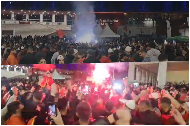 Pak para ndeshjes ndaj Serbisë, tifozët “ndezin” atmosferën në kryeqytet