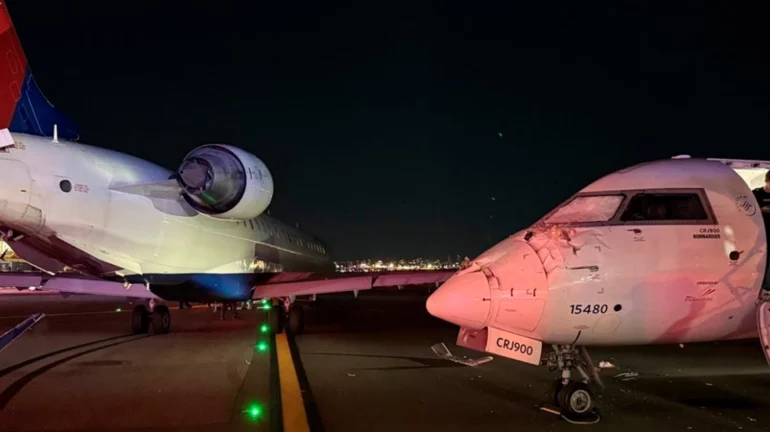 VIDEO/ Dy avionë përplasen në aeroportin e Nju Jorkut, një i plagosur