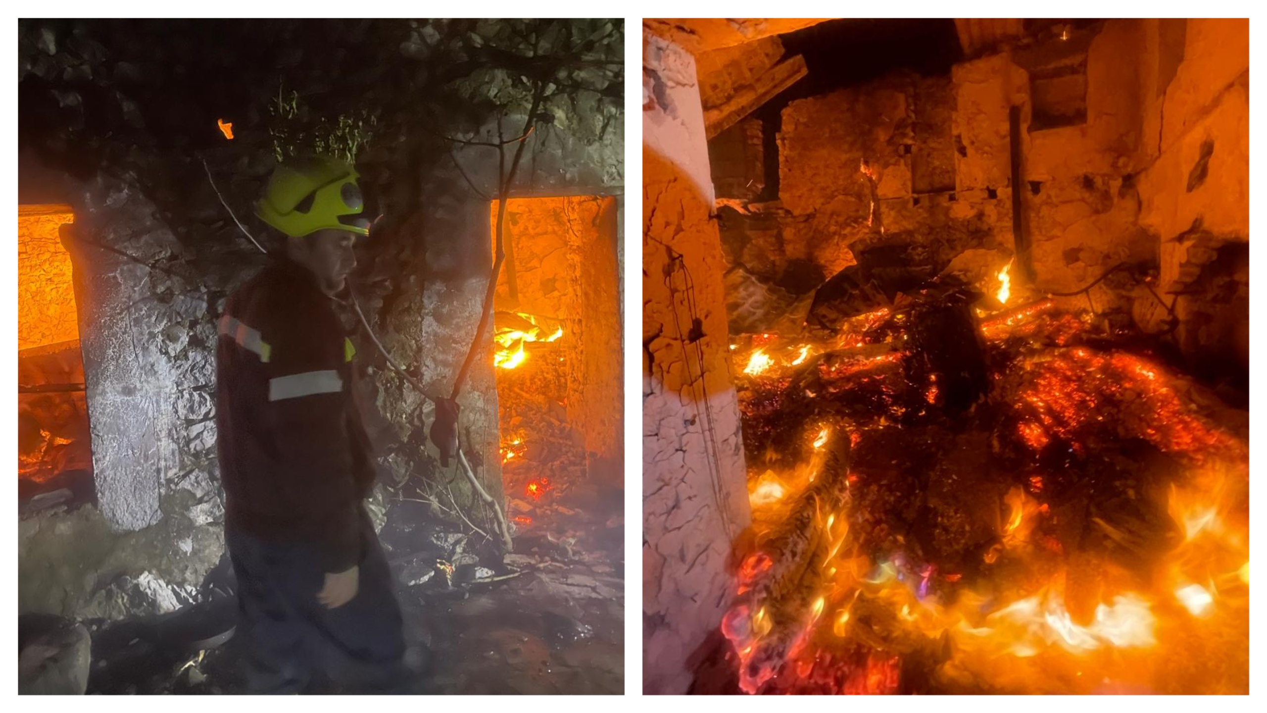 Rrufeja shkakton zjarr në një banesë dykatëshe, shtëpia shkrumbohet tërërisht nga flakët!