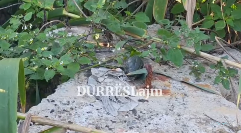 Granata e dorës e gjetur pranë murit të portit të Durrësit, pritet ndërhyrja e xhenierëve (VIDEO)