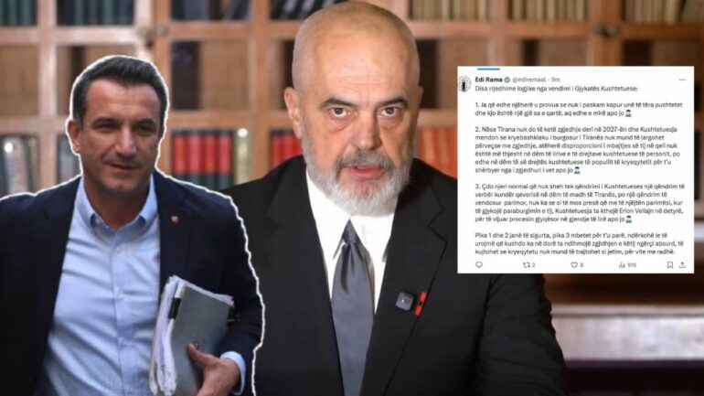 Kushtetuesja anuloi vendimin e qeverisë për shkarkimin e Erion Veliajt, reagon kryeministri Edi Rama