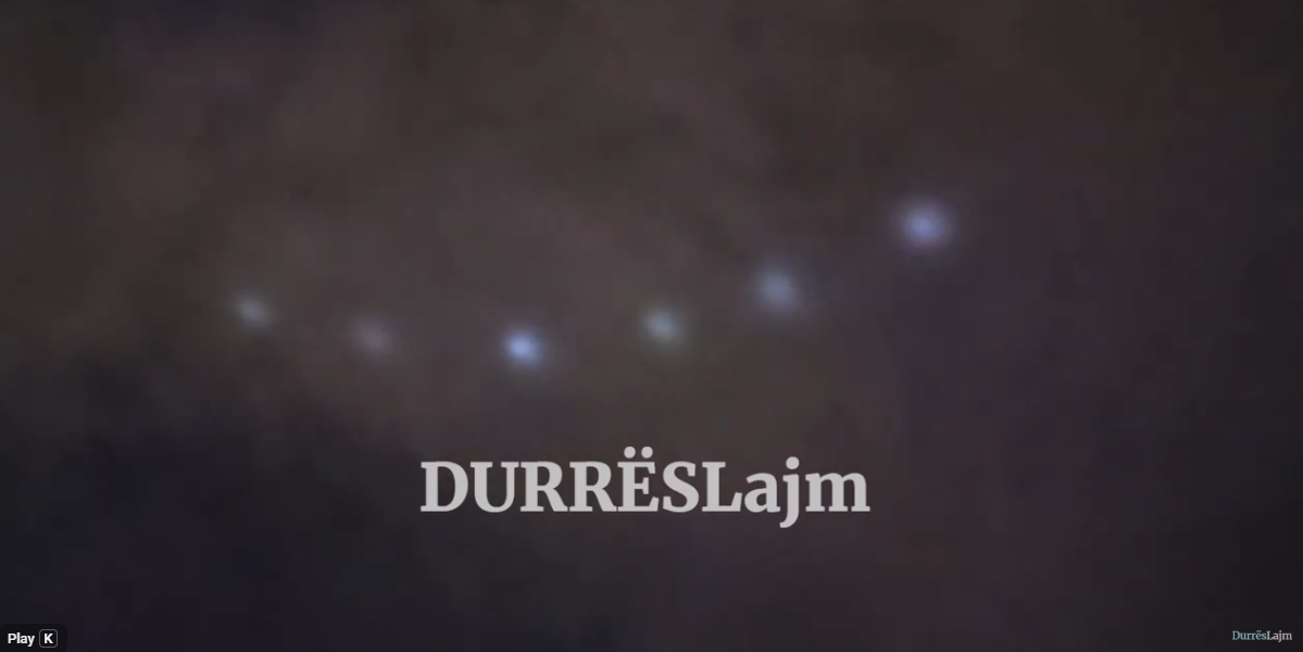 Drita të çuditshme në qiellin e Durrësit (VIDEO)