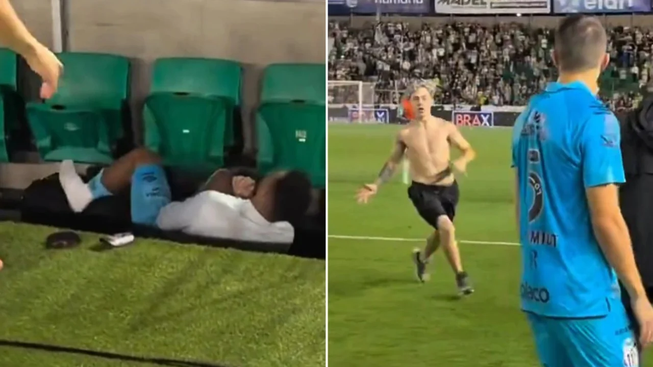 Tifozi hyri në fushë për të bërë një foto me Neymarin dhe dëmtoi një lojtar të Santosit