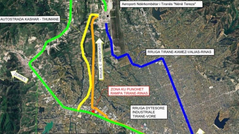 Ndërtimi i mbikalimit të ri në Qafë Kashar, sot në orën 20.00 bllokohet dalja Tiranë-Rinas! ARRSH: Qarkullimi do bëhet nga këto 3 akse