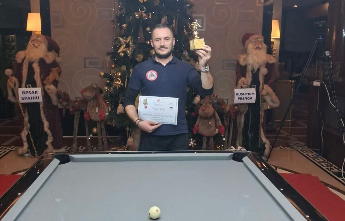 Bilardo/ Kushtrim Prenga kampion në disiplinën 9-gurë