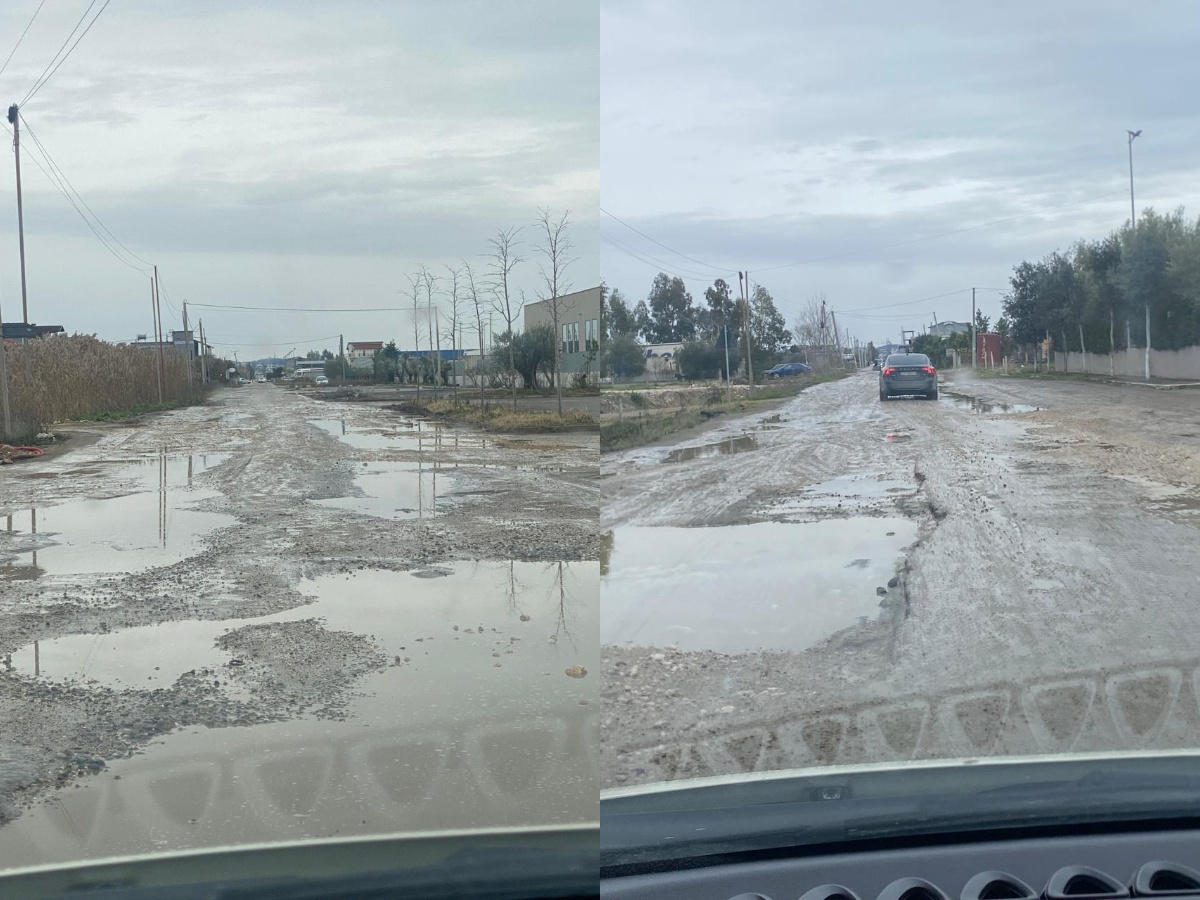 Rruga “Vath Turja” në Durrës në gjendje alarmante, banorët ankohen për gropa të mëdha (VIDEO)