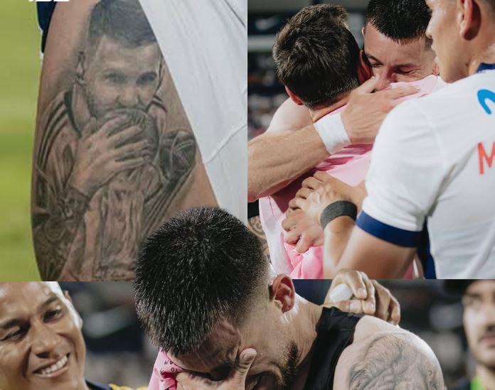 E ka tatuazh në këmbë, mesfushori argjentinas përlotet pas takimit me Mesin: Realizova një ëndërr