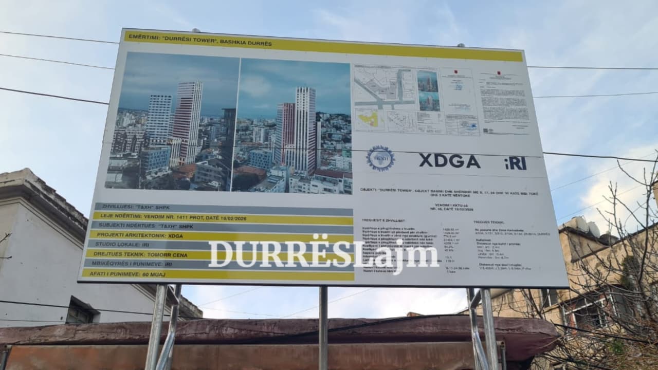 Në zemër të Durrësit pritet të nisë shumë shpejt ndërtimi i kullës 30 kate