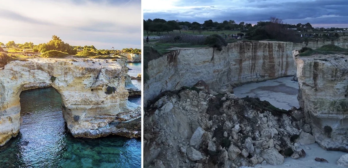 Ndodh në ditën e Shën Valentinit/ Stuhitë shembin “Harkun e të dashuruarve” në Itali 