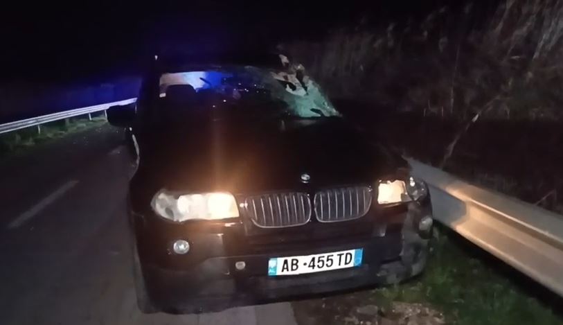 FOTO/ Shoferi i “BMW”-së përplas një kalë, përfundon në spital gruaja e drejtuesit