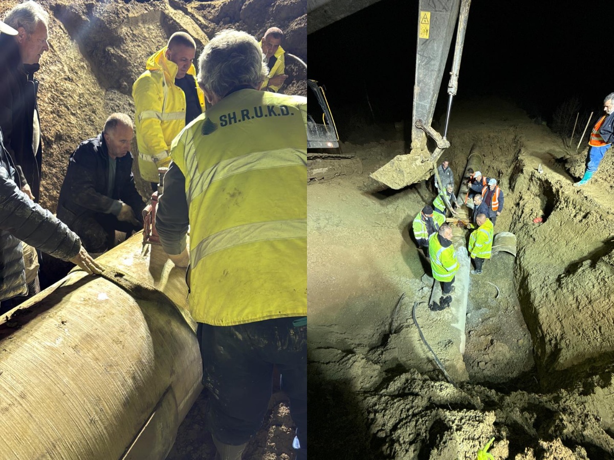 Rregullohet difekti me tubacionin e ujësjellësit, nis furnizimi i rregullt me ujë për Durrësin