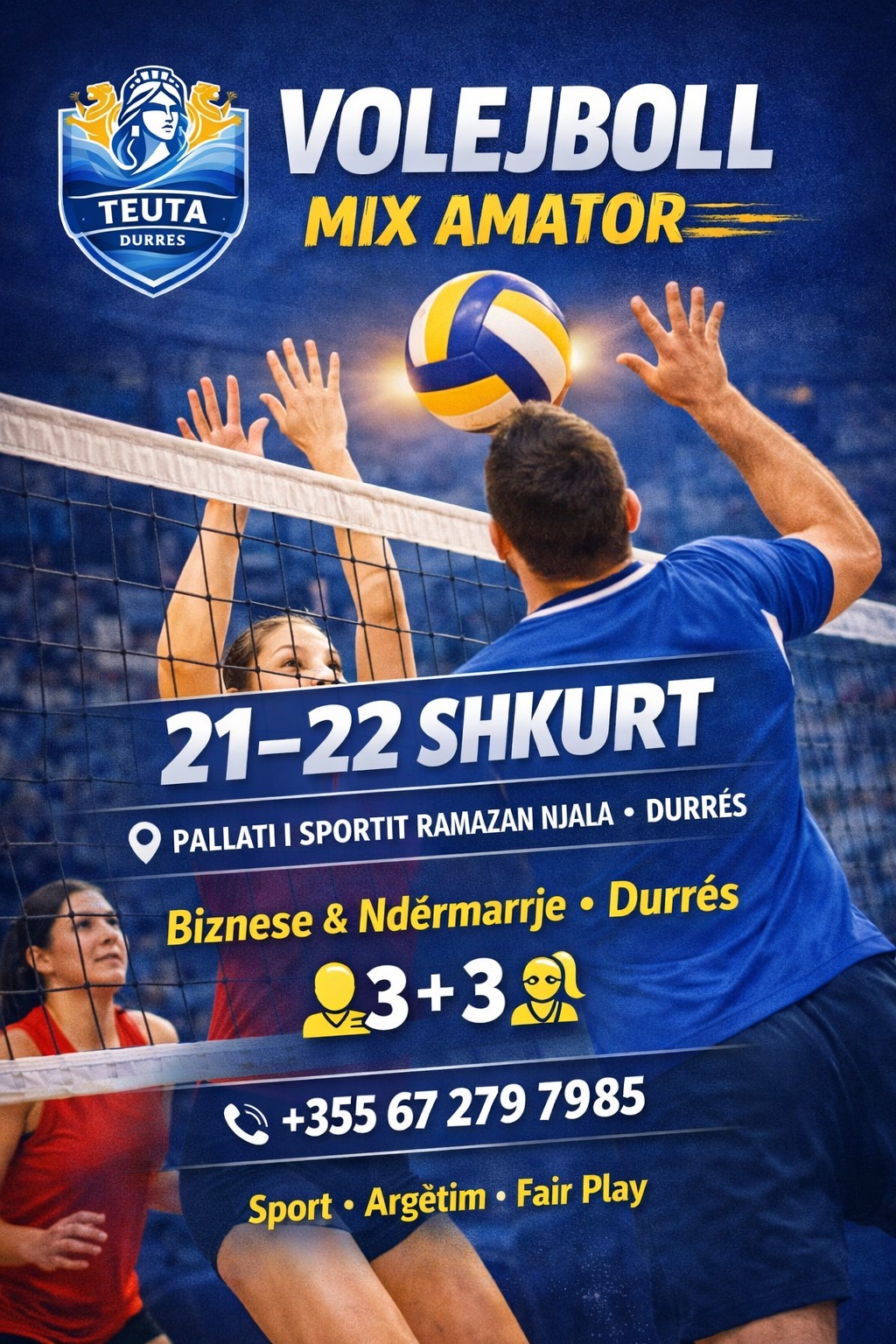 Kampionat amator volejbolli për dy ditë, ftohen të gjitha bizneset e ndërmarrjet në Durrës