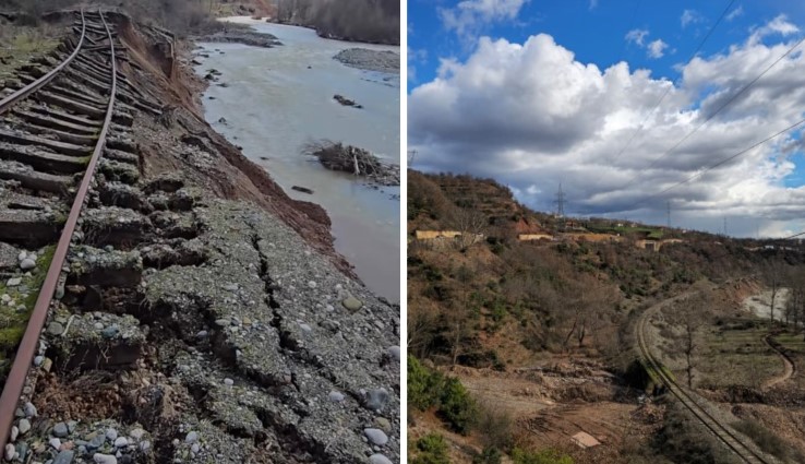 Pas segmentit rrugor në Librazhd, dëmtohen rëndë shtylla e tensionit të lartë dhe traseja e hekurudhës