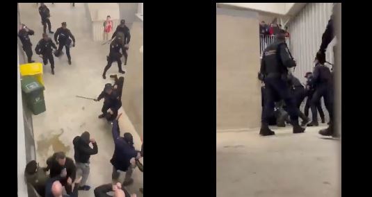 Policia spanjolle dhunë ndaj tifozëve pas humbjes së Realit