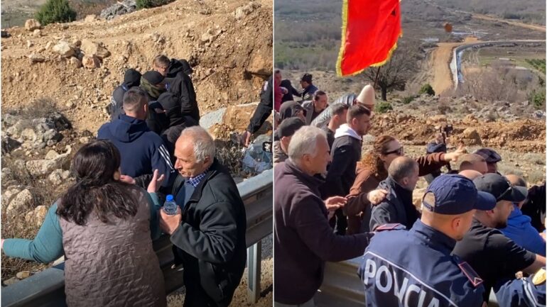 Banorët e Rrjollit përplasen me rojet private, i hedhin në kanal dhe i përzënë me gurë