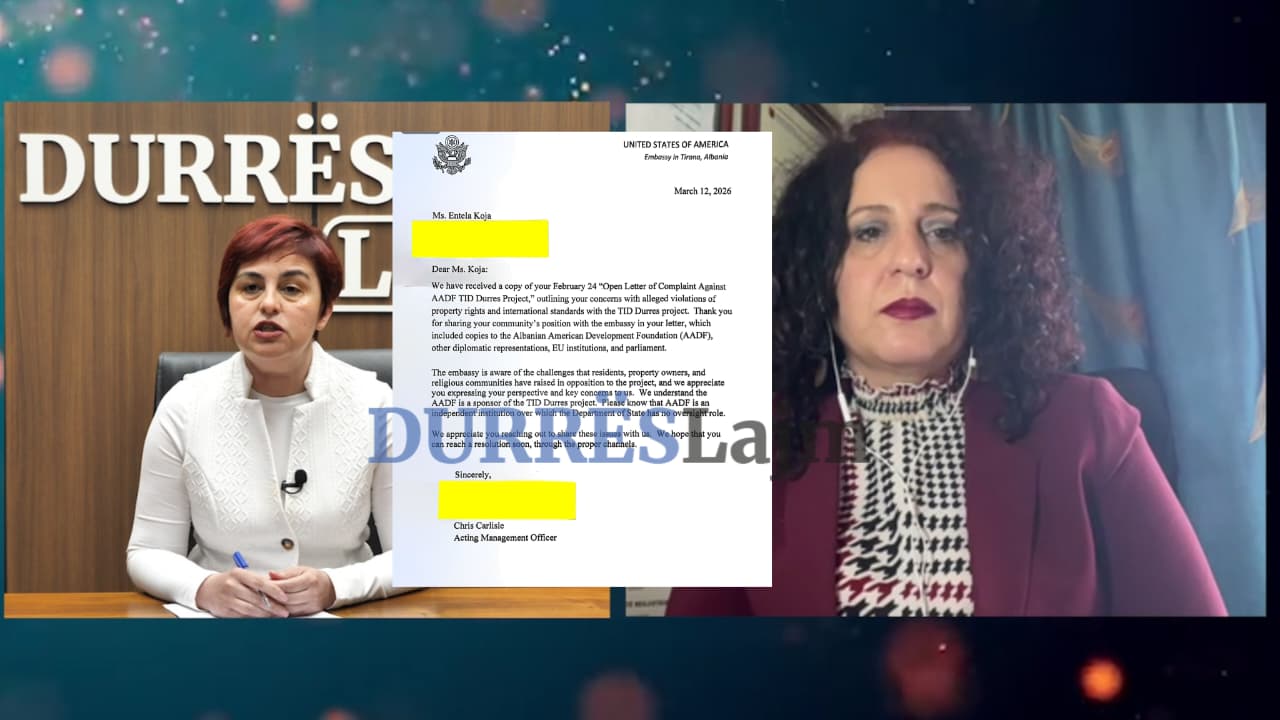SHKRESA/ Çfarë thuhet në përgjigjen e ambasadës së SHBA-së drejtuar banorëve, që preken nga projekti TID Durrës (VIDEO)
