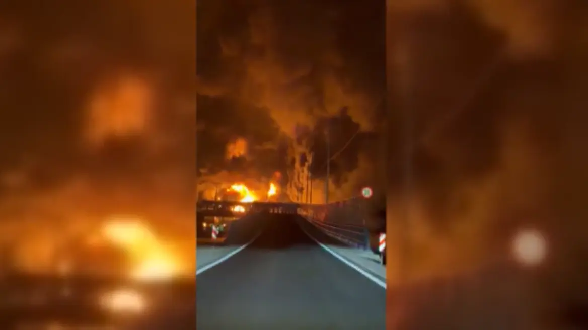 VIDEO/ Tym e flakë në zonë, zjarri përhapet me shpejtësi në rrugë pas sulmeve në magazinat e naftës në Teheran