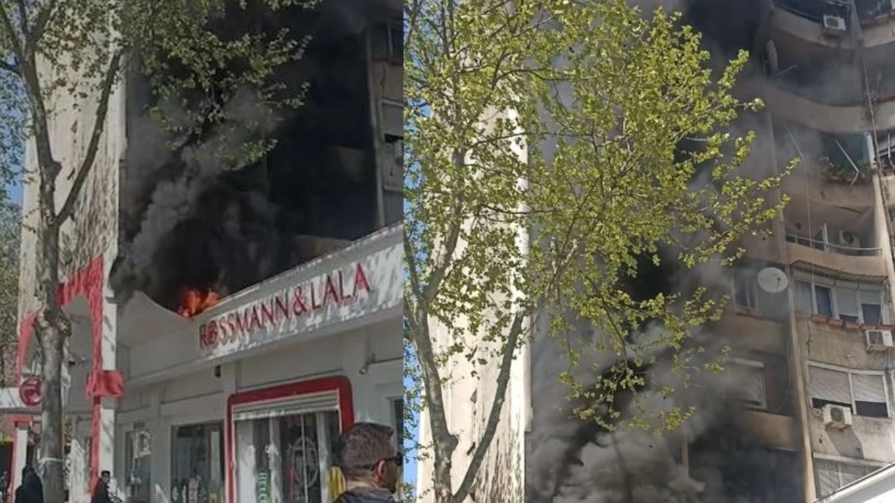 Zjarri përfshin një dyqan në qendër të Tiranës