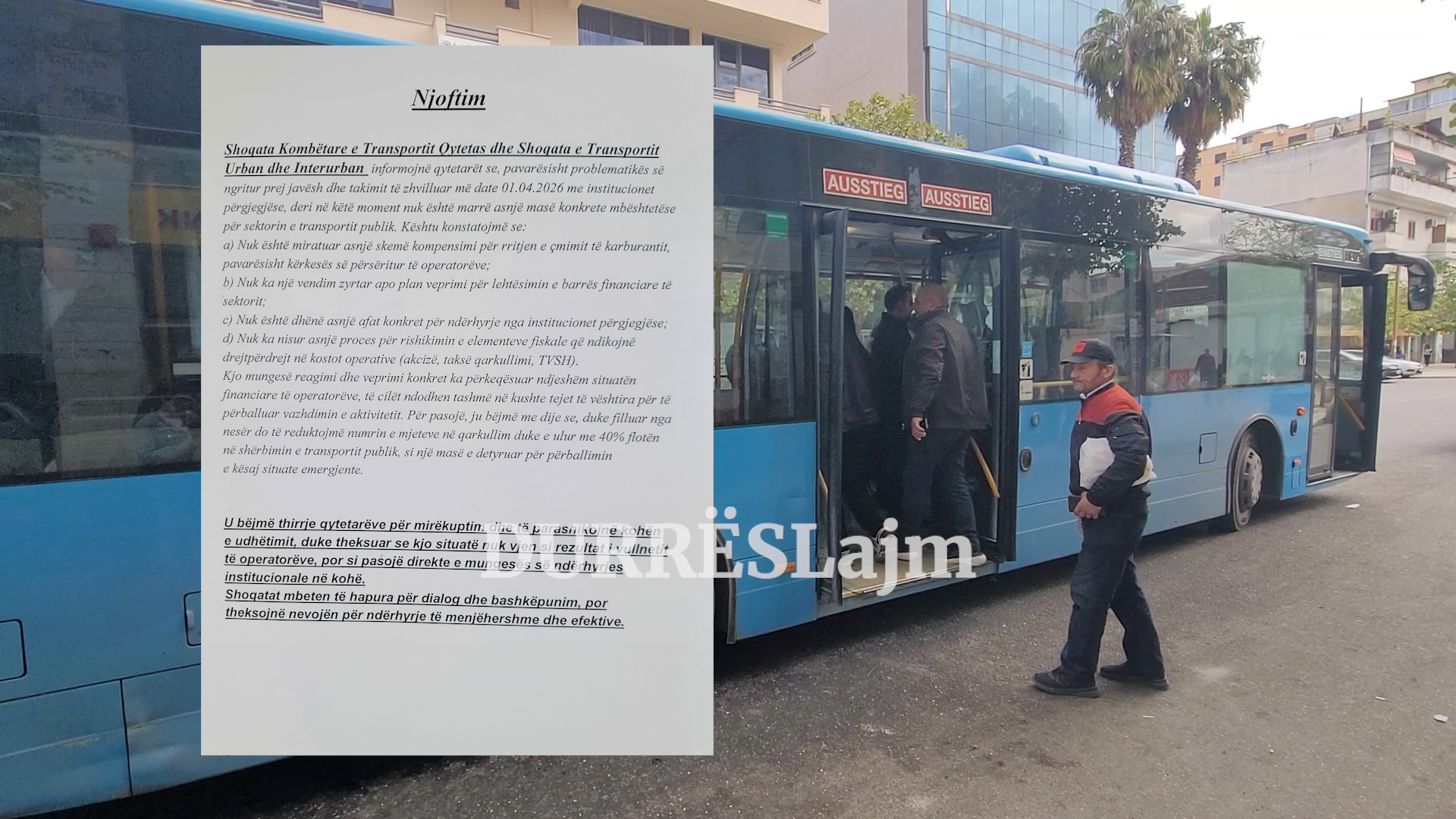 Pritje të gjata në stacionet e urbanëve në Durrës, reduktohet me 40% flota e autobusëve të linjave (VIDEO)